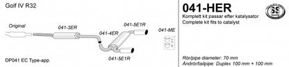 Catback system 2*100