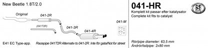 Catback system 2*80