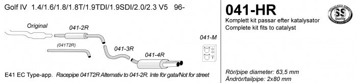 Catback system 2*80