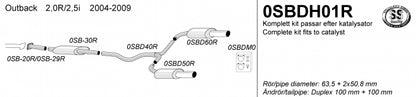 Catback system 2*100