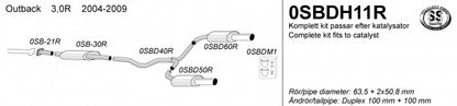 Catback system 2*100