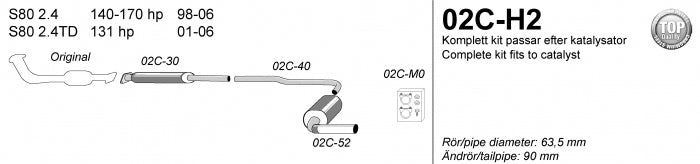 Catback system 1*90