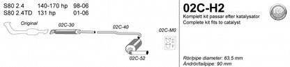 Catback system 1*90