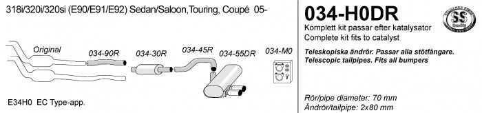 Catback system 2*80