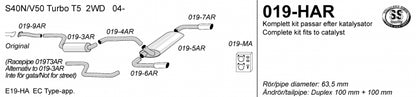 Catback system 2*100
