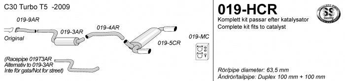 Catback system 2*100