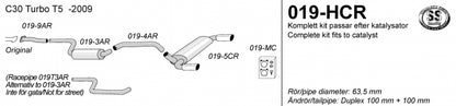 Catback system 2*100