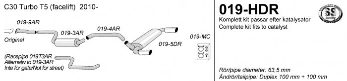 Catback system 2*100