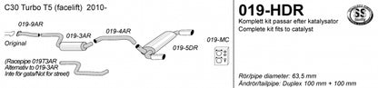 Catback system 2*100