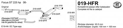 Catback system 2*100