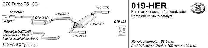Catback system 2*100