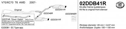Catback system 2*100