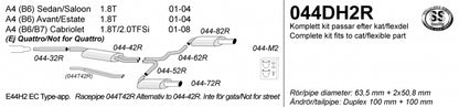 Catback system 2*100