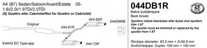 Catback system 2*100