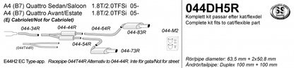 Catback system 2*100
