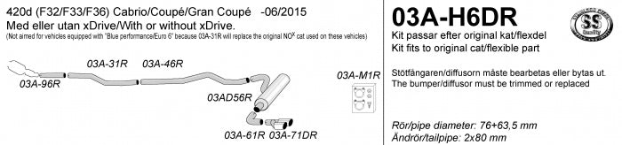 Catback system 2*80