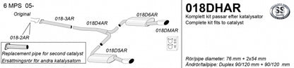 Catback system 2*90/120