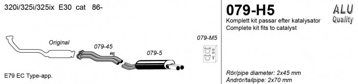 Catback system 2*70