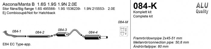 Catback system 1*80