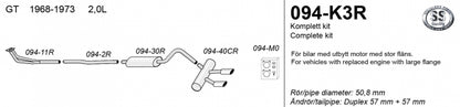 Catback system 2*57