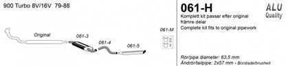 Catback system 2*57