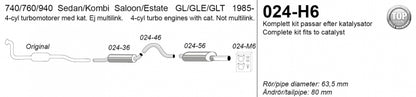 Catback system 1*80
