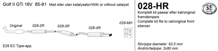 Catback system 2*80