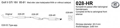 Catback system 2*80