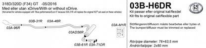 Catback system 2*80