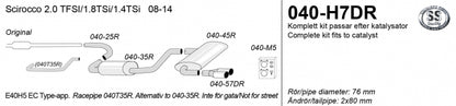 Catback system 2*80