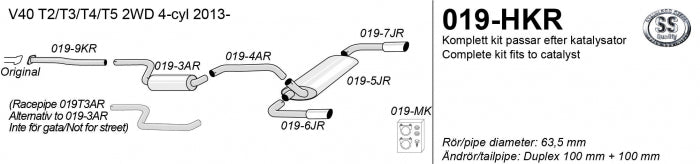 Catback system 2*100