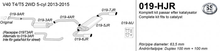 Catback system 2*100
