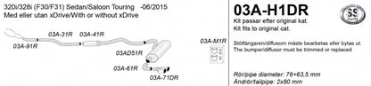 Catback system 2*80
