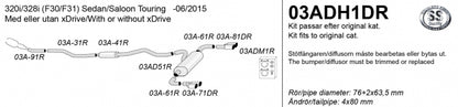 Catback system 4*80