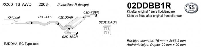 Catback system 2*90