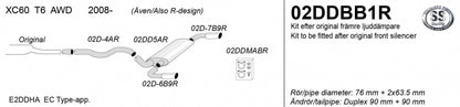 Catback system 2*90