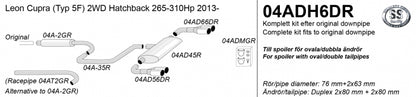 Catback system 4*80