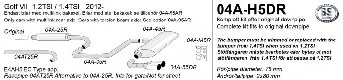 Catback system 2*80