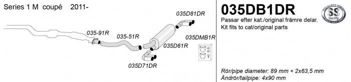 Catback system 4*90