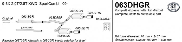Catback system 2*100