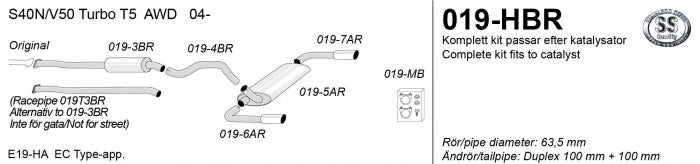 Catback system 2*100