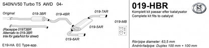 Catback system 2*100