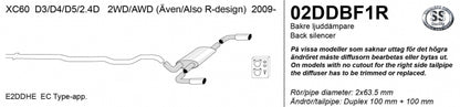 Catback system 2*100