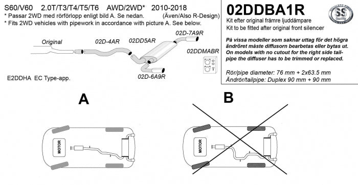 Catback system 2*90