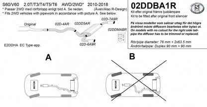 Catback system 2*90