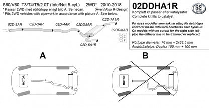 Catback system 2*100