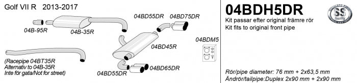 Catback system 4*90