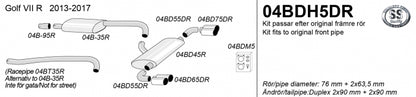 Catback system 4*90