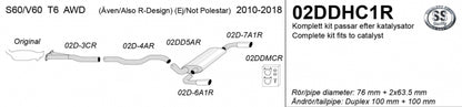 Catback system 2*100