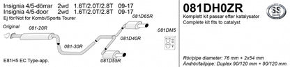 Catback system 90/120
